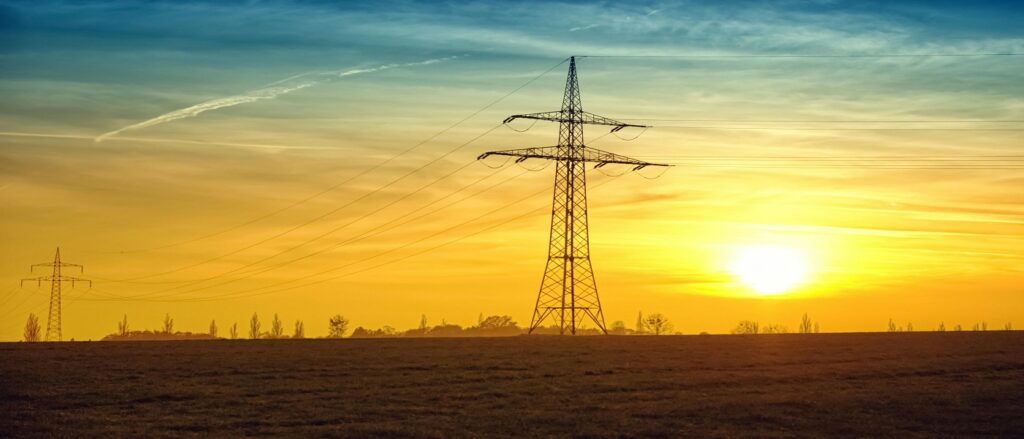 Picture of overhead power lines associated with blog on personal injury electrical