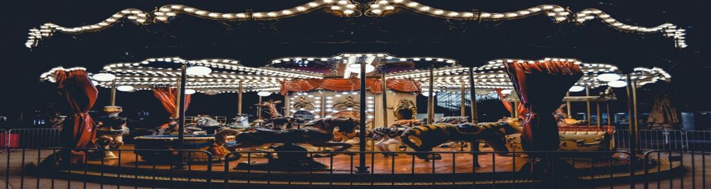 Picture of carousel associated with blog on amusement park personal injury