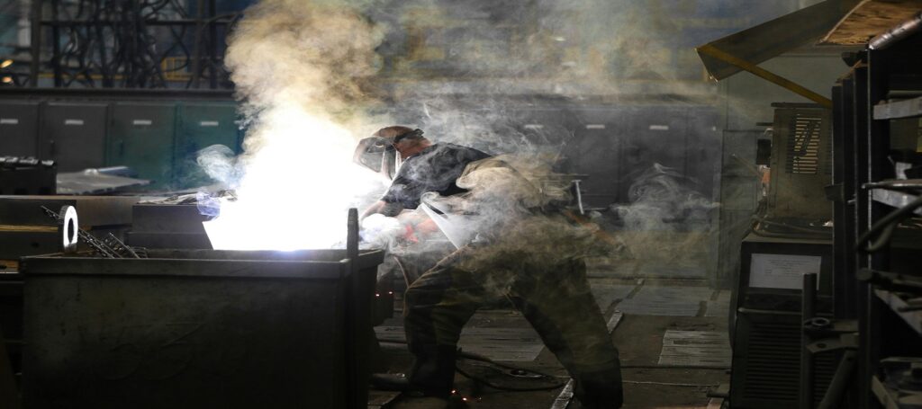 Picture of worker around fire associated with blog on personal injury clothing fires