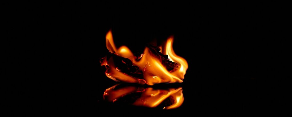 Picture of fire associated with handling carbon monoxide poisoning cases