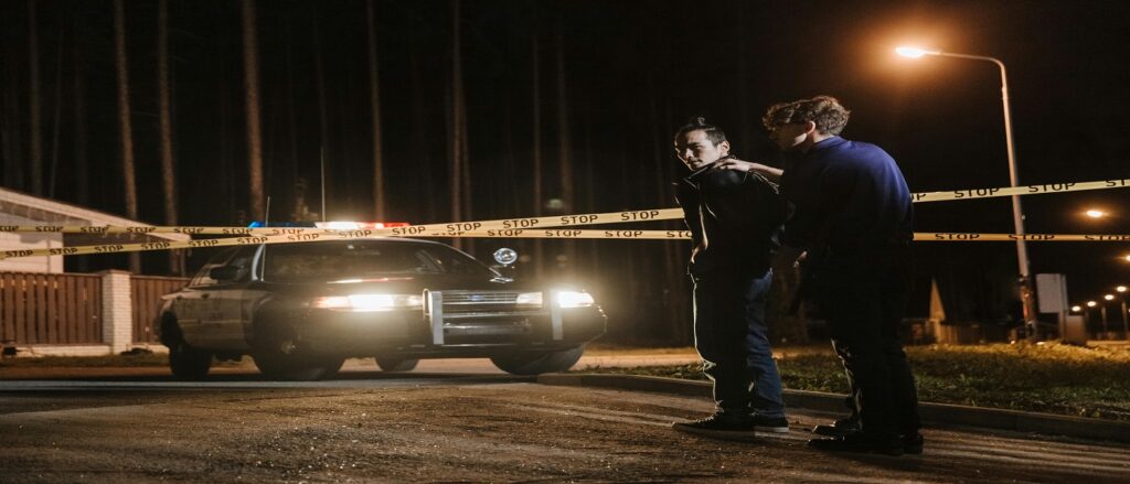 Picture of man under arrest associated with blog on legal drama