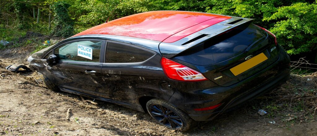 Picture of damaged car associated with blog on relevancy car accident cases