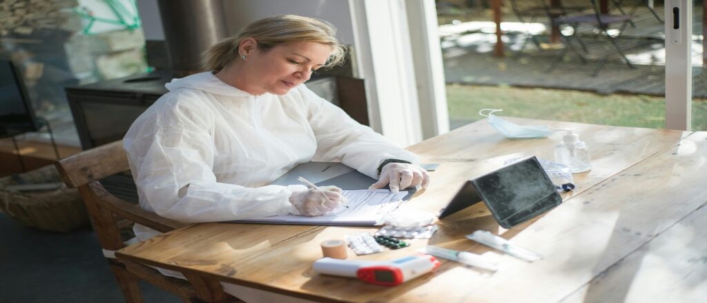Picture of doctor completing medical chart associated with blog on motions quash subpoenas personal injury medical records