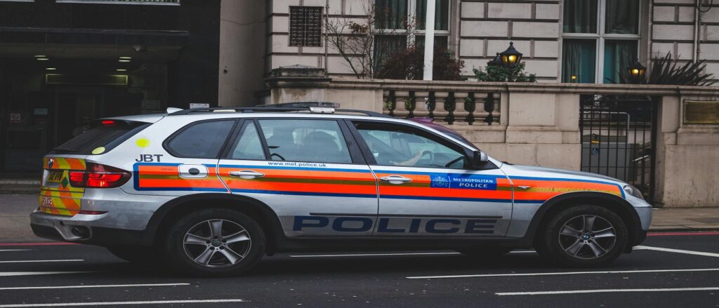 Picture of police car associated with blog on police use force causing personal injury